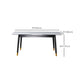 Rectangle Sintered Stone Kitchen Table Home Extendable Dining Table Clearhalo 'Dining Tables & Seating' 'Dining Tables' 'dining_table' 'furn' 'furn_dining_table' 'Furniture' 'Kitchen & Dining Furniture' 6229759