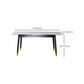 Rectangle Sintered Stone Kitchen Table Home Extendable Dining Table Clearhalo 'Dining Tables & Seating' 'Dining Tables' 'dining_table' 'furn' 'furn_dining_table' 'Furniture' 'Kitchen & Dining Furniture' 6229762