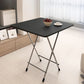 Metal and Wood Table 28.5"H Mid-Century Modern Style Foldable Square Dining Table