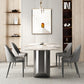 Luxury Sintered Stone Kitchen Home Fixed Double Pedestal Dining Table Clearhalo 'Dining Tables & Seating' 'Dining Tables' 'dining_table' 'furn' 'furn_dining_table' 'Furniture' 'Kitchen & Dining Furniture' 6229784