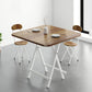 Metal and Wood Table Mid-Century Modern Style Folding Dining Table Clearhalo 'Dining Tables & Seating' 'Dining Tables' 'dining_table' 'furn' 'furn_dining_table' 'Furniture' 'Kitchen & Dining Furniture' 6229804
