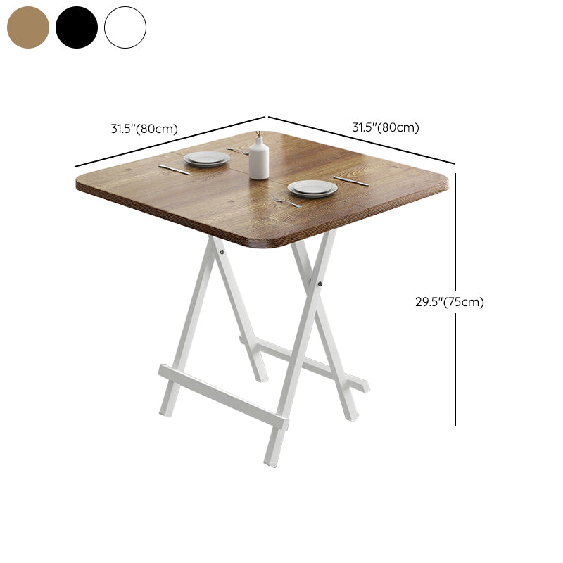 Metal and Wood Table Mid-Century Modern Style Folding Dining Table Clearhalo 'Dining Tables & Seating' 'Dining Tables' 'dining_table' 'furn' 'furn_dining_table' 'Furniture' 'Kitchen & Dining Furniture' 6229807