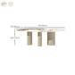 Oval Shape Luxury Kitchen Table Sintered Stone Fixed Desk for Dining Room