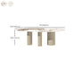 Oval Shape Luxury Kitchen Table Sintered Stone Fixed Desk for Dining Room