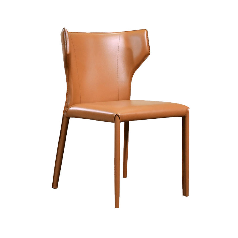 Sillas de cocina de cuero de faux contemporánea sillas laterales de ala