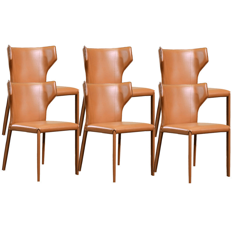 Sillas de cocina de cuero de faux contemporánea sillas laterales de ala