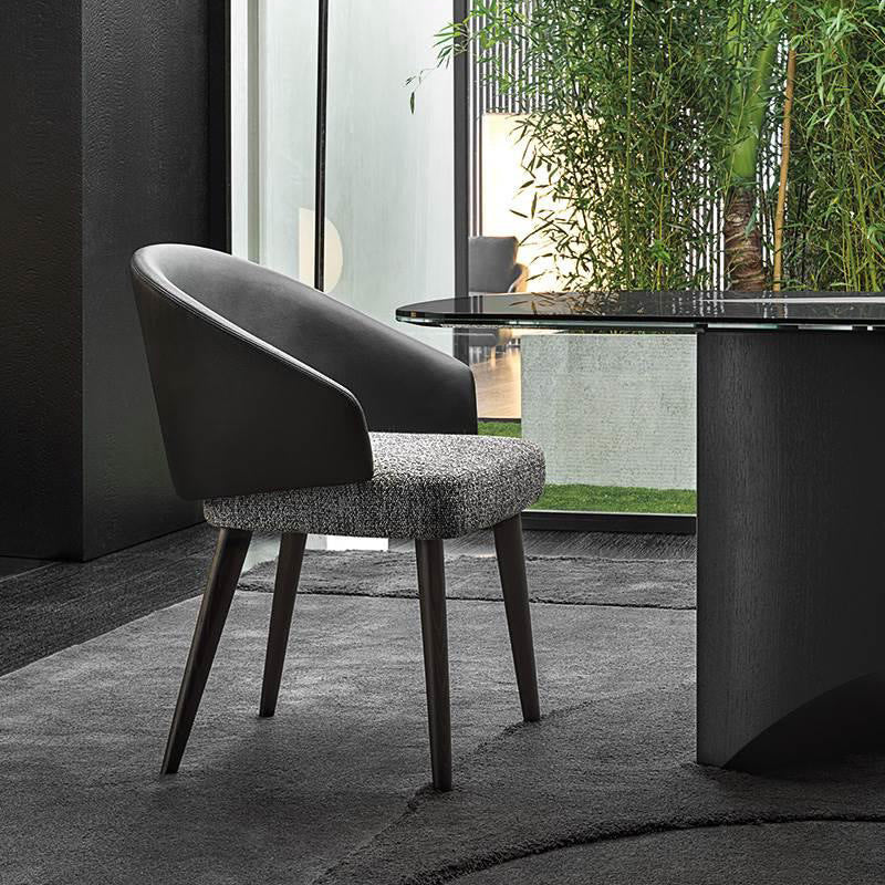 Gestoffeerde eetkamerstoelen eigentijdse keuken eetstoelen met houten benen