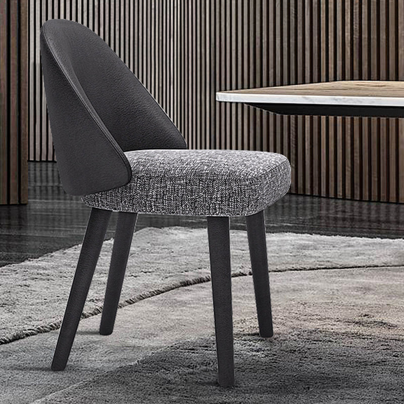 Gestoffeerde eetkamerstoelen eigentijdse keuken eetstoelen met houten benen