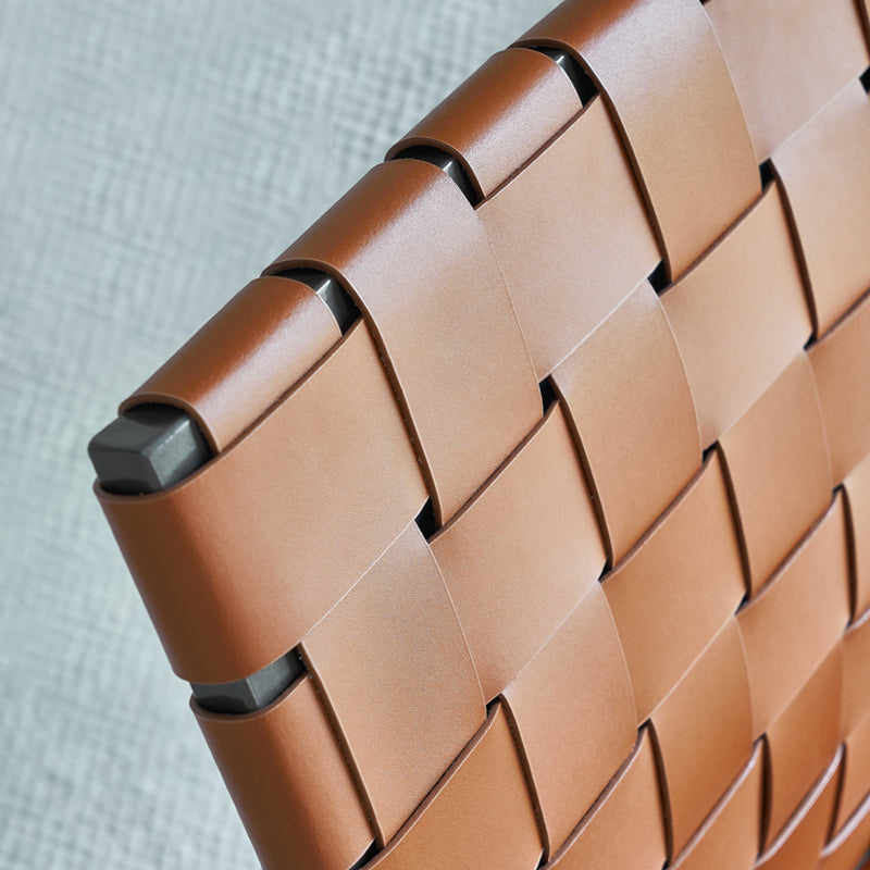 Sillas de comedor de cocina de cuero sintética sillas de comedor sin brazos con patas de metal