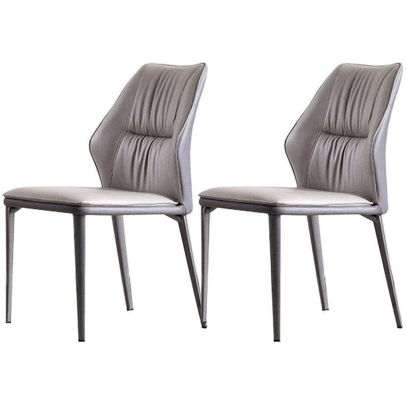 Faux lederen keuken eetstoelen hedendaagse wingback zijstoelen