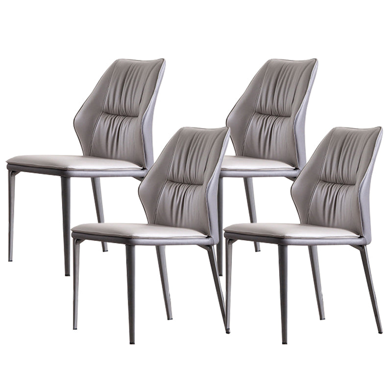 Faux lederen keuken eetstoelen hedendaagse wingback zijstoelen