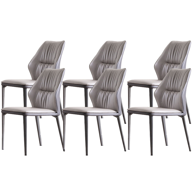 Faux lederen keuken eetstoelen hedendaagse wingback zijstoelen