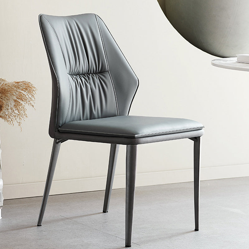 Faux lederen keuken eetstoelen hedendaagse wingback zijstoelen