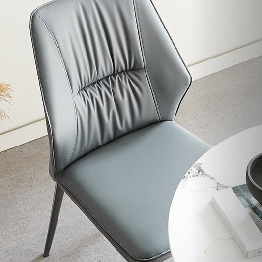 Faux lederen keuken eetstoelen hedendaagse wingback zijstoelen