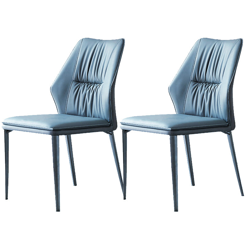 Faux lederen keuken eetstoelen hedendaagse wingback zijstoelen