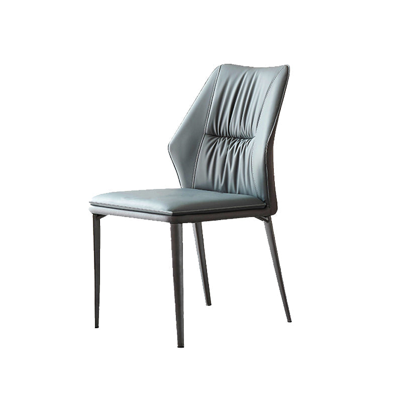 Faux lederen keuken eetstoelen hedendaagse wingback zijstoelen