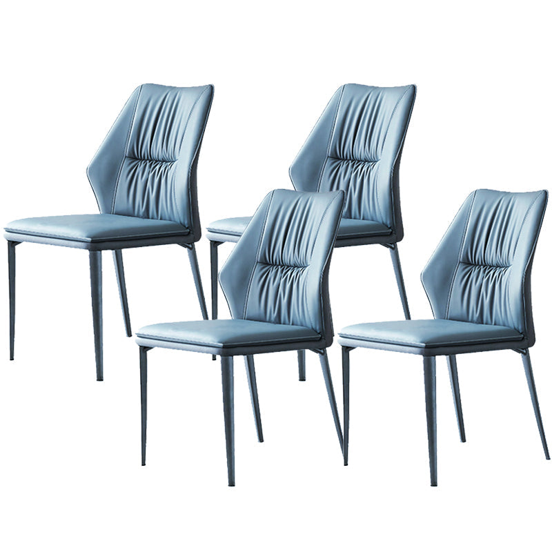 Faux lederen keuken eetstoelen hedendaagse wingback zijstoelen