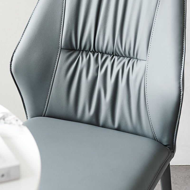 Faux lederen keuken eetstoelen hedendaagse wingback zijstoelen