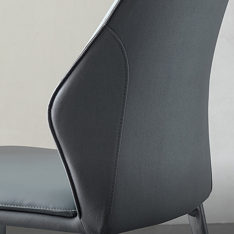 Faux lederen keuken eetstoelen hedendaagse wingback zijstoelen