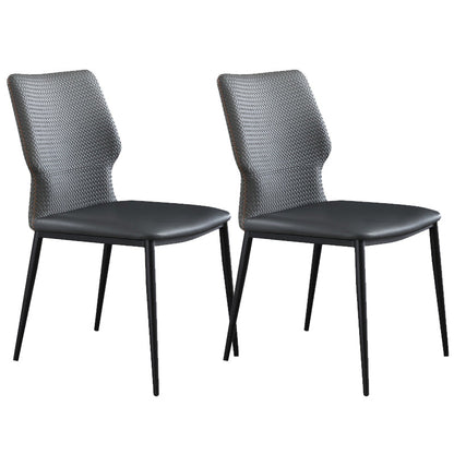 Chaises latérales sans bras de style industriel avec des jambes en métal pour la cuisine