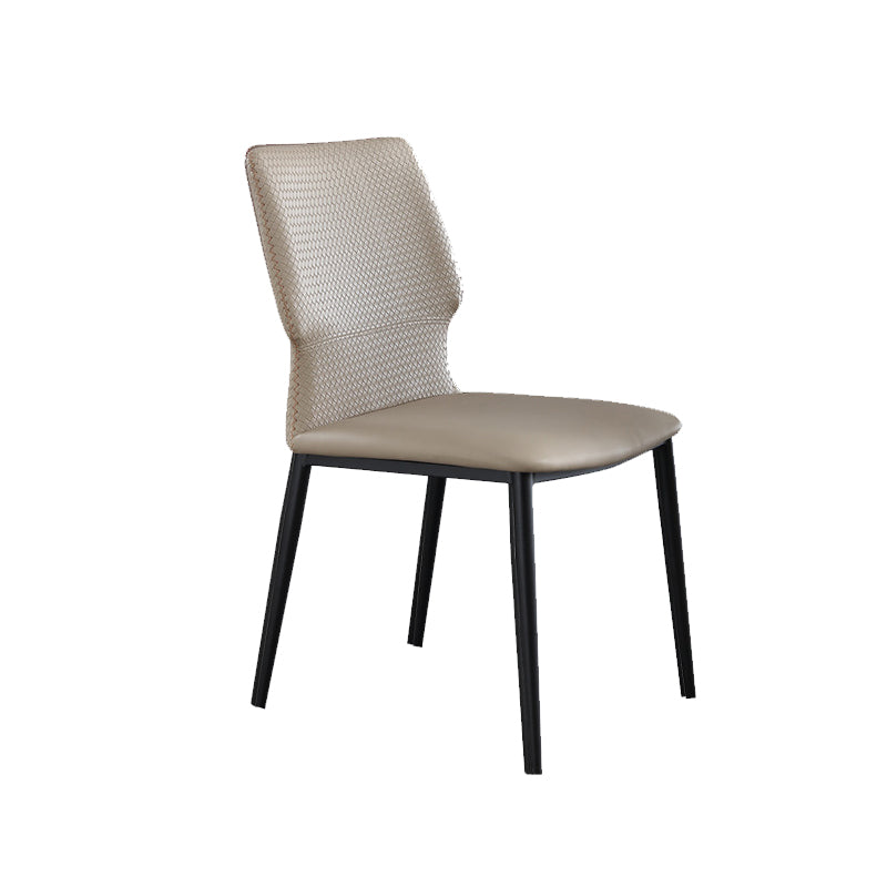 Chaises latérales sans bras de style industriel avec des jambes en métal pour la cuisine