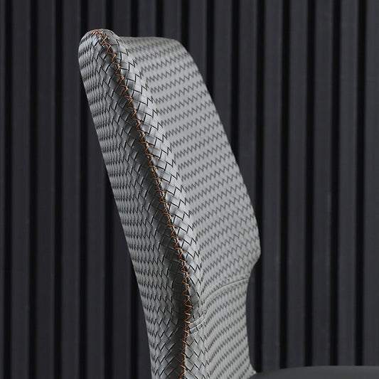 Industriële stijl faux lederen stoelen armloze zijstoelen met metalen benen voor keuken