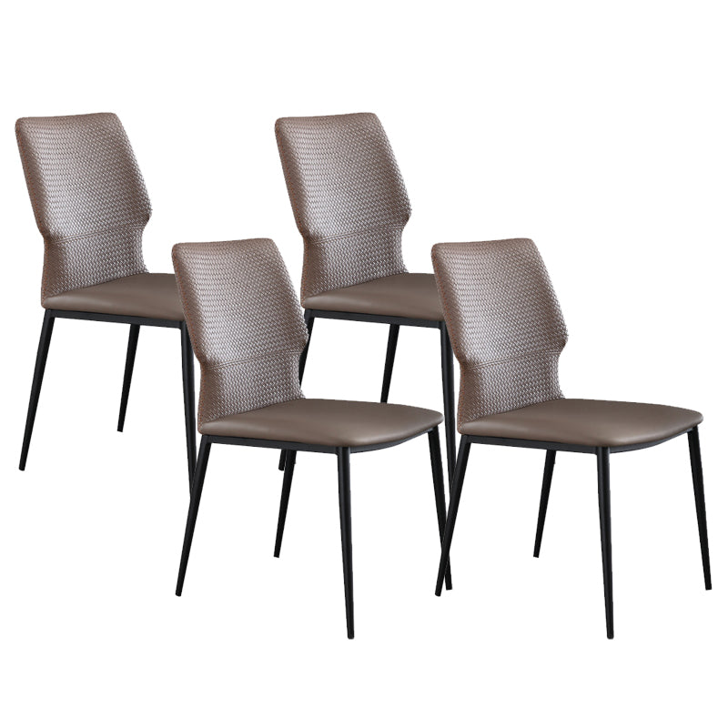 Chaises latérales sans bras de style industriel avec des jambes en métal pour la cuisine