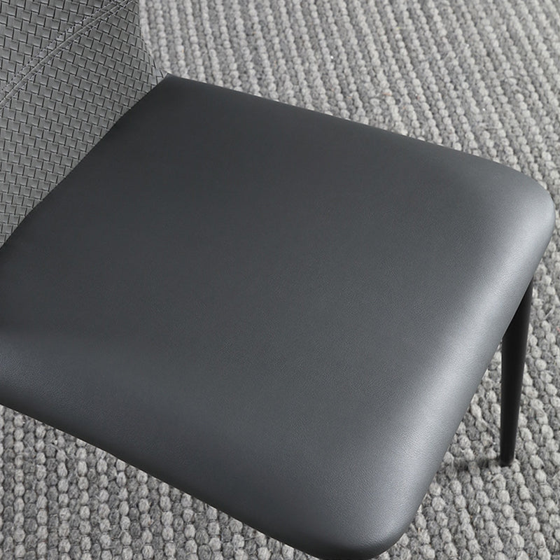 Chaises latérales sans bras de style industriel avec des jambes en métal pour la cuisine