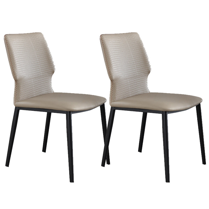 Chaises latérales sans bras de style industriel avec des jambes en métal pour la cuisine