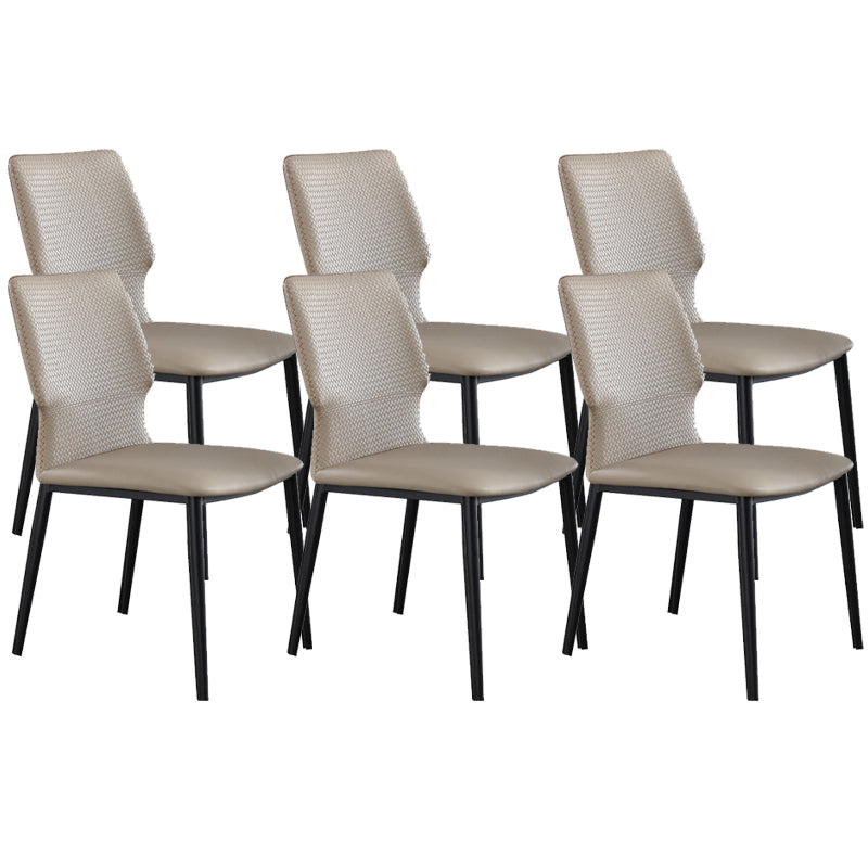 Chaises latérales sans bras de style industriel avec des jambes en métal pour la cuisine