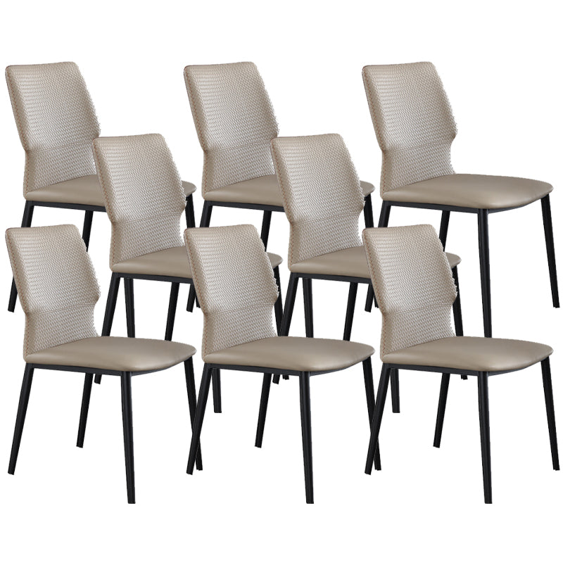 Chaises latérales sans bras de style industriel avec des jambes en métal pour la cuisine