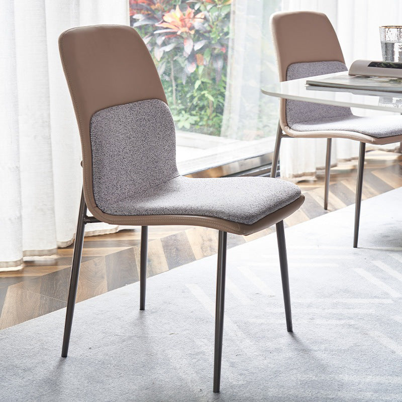 Contemporary Kitchen Dining Side Chair Upholstered Dining Chair with Metal Legs Clearhalo 'Dining Chairs' 'Dining Tables & Seating' 'dining_chair' 'furn' 'furn_dining_chair' 'Furniture' 'Kitchen & Dining Furniture' 6229978