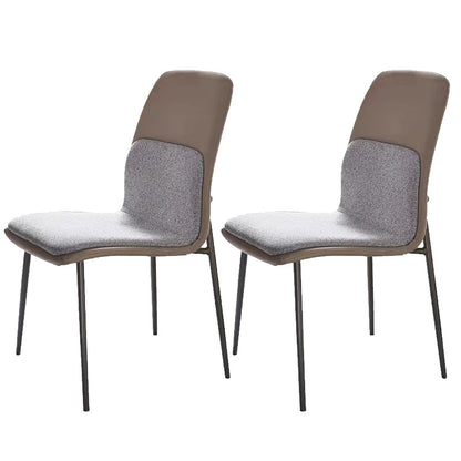 Contemporary Kitchen Dining Side Chair Upholstered Dining Chair with Metal Legs 2 Piece Set Clearhalo 'Dining Chairs' 'Dining Tables & Seating' 'dining_chair' 'furn' 'furn_dining_chair' 'Furniture' 'Kitchen & Dining Furniture' 6229979