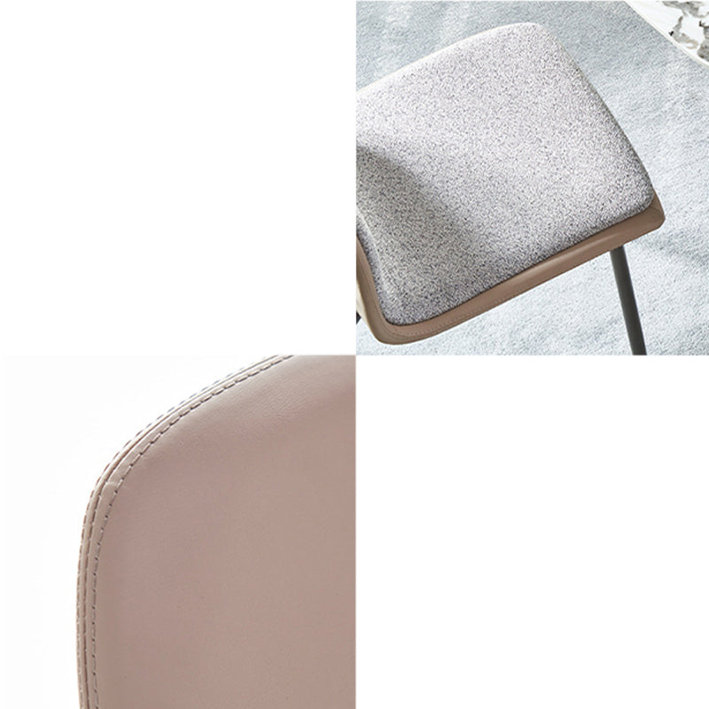 Contemporary Kitchen Dining Side Chair Upholstered Dining Chair with Metal Legs Clearhalo 'Dining Chairs' 'Dining Tables & Seating' 'dining_chair' 'furn' 'furn_dining_chair' 'Furniture' 'Kitchen & Dining Furniture' 6229989