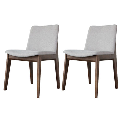 Wood Kitchen Dining Chair Contemporary Upholstered Dining Chair in Grey