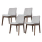 Wood Kitchen Dining Chair Contemporary Upholstered Dining Chair in Grey