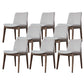 Wood Kitchen Dining Chair Contemporary Upholstered Dining Chair in Grey