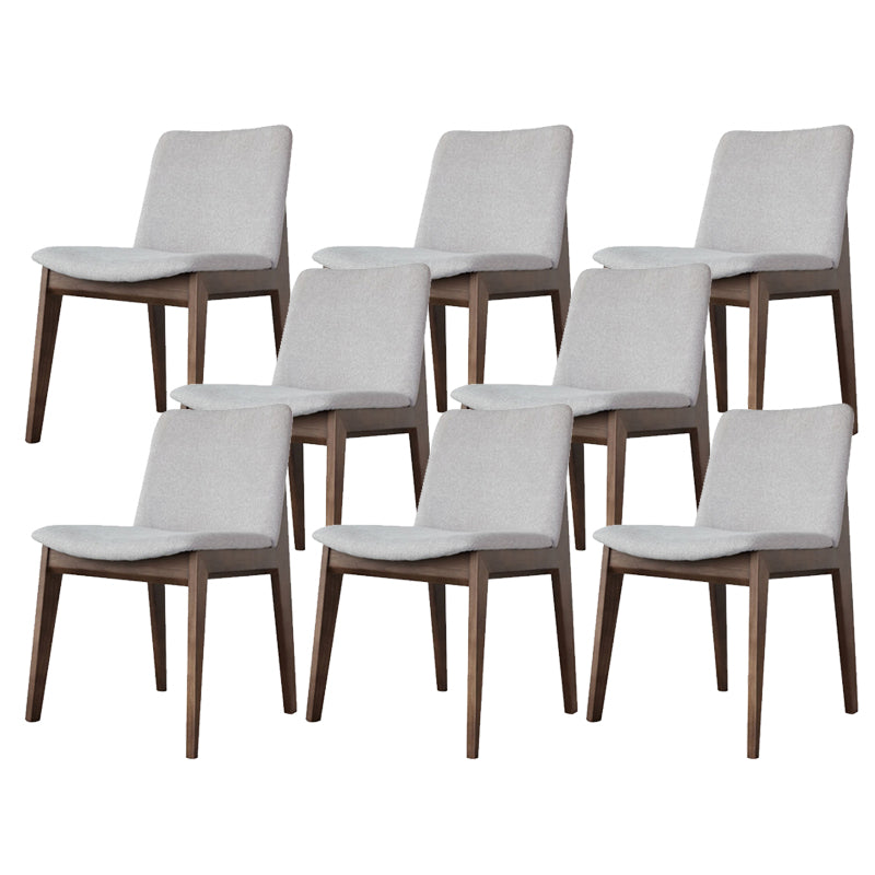 Wood Kitchen Dining Chair Contemporary Upholstered Dining Chair in Grey