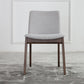Wood Kitchen Dining Chair Contemporary Upholstered Dining Chair in Grey