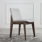 Wood Kitchen Dining Chair Contemporary Upholstered Dining Chair in Grey