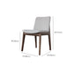 Wood Kitchen Dining Chair Contemporary Upholstered Dining Chair in Grey