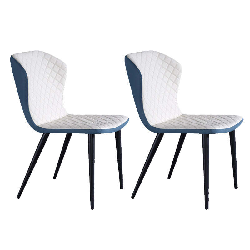 Industriële vaste achterstoelen armloze zijstoelen met metalen benen voor thuisgebruik