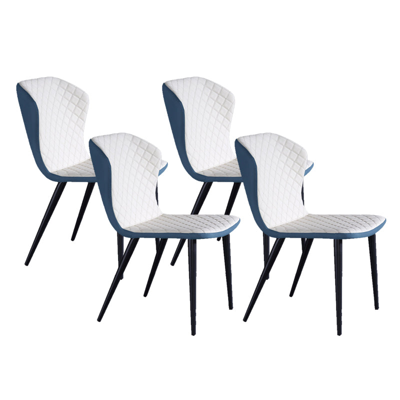 Industriële vaste achterstoelen armloze zijstoelen met metalen benen voor thuisgebruik