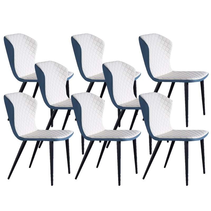 Industriële vaste achterstoelen armloze zijstoelen met metalen benen voor thuisgebruik