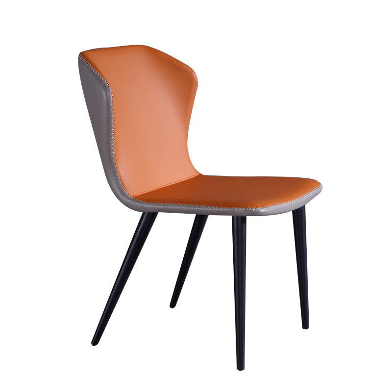 Industriële vaste achterstoelen armloze zijstoelen met metalen benen voor thuisgebruik