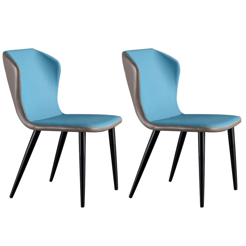 Industriële vaste achterstoelen armloze zijstoelen met metalen benen voor thuisgebruik