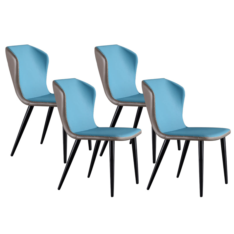 Industriële vaste achterstoelen armloze zijstoelen met metalen benen voor thuisgebruik