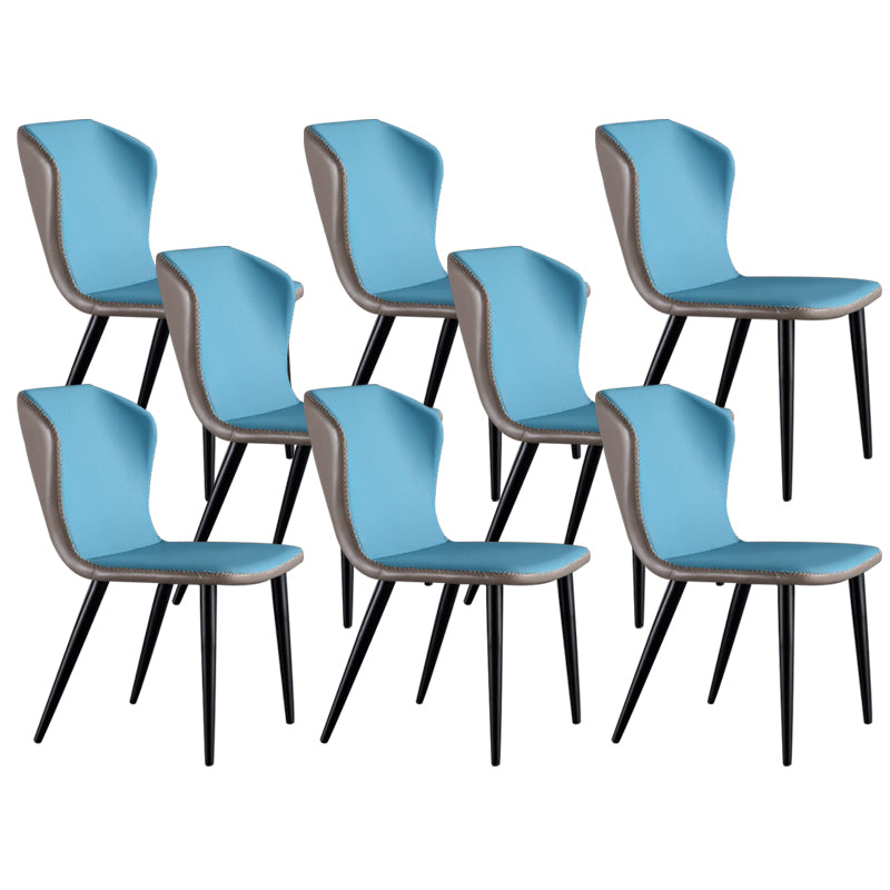 Industriële vaste achterstoelen armloze zijstoelen met metalen benen voor thuisgebruik