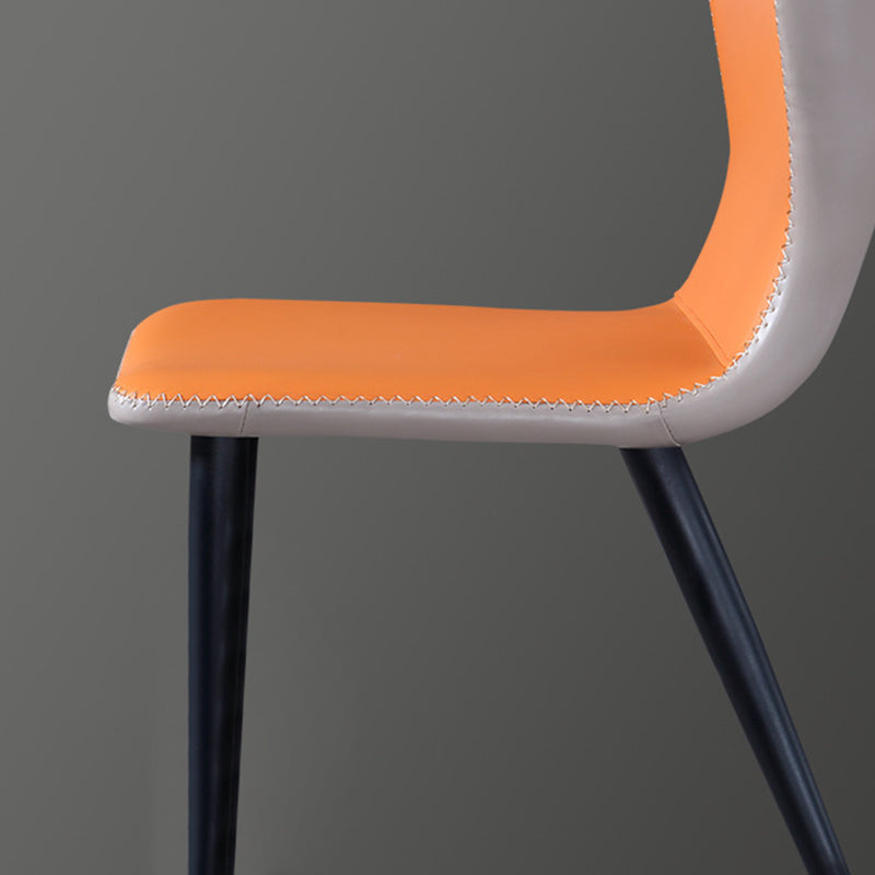 Industriële vaste achterstoelen armloze zijstoelen met metalen benen voor thuisgebruik