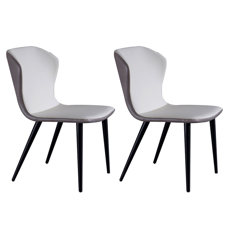 Industriële vaste achterstoelen armloze zijstoelen met metalen benen voor thuisgebruik